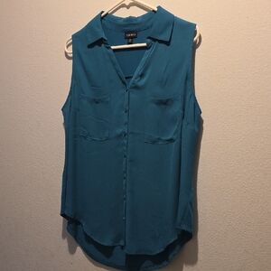 Torrid Blue Sleeveless Blouse